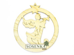 Bombka ażurowa nr 3 ANIOŁEK Z TRĄBKĄ