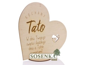 Serce z wierszykiem dla Taty