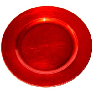 Talerz dekoracyjny czerwony 20cm/1szt.  