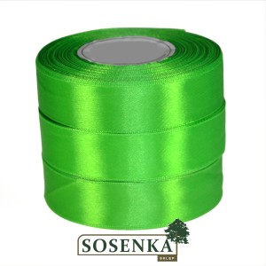Tasiemka satynowa 25mm/32mb ZIELEŃ WIOSENNA 8075