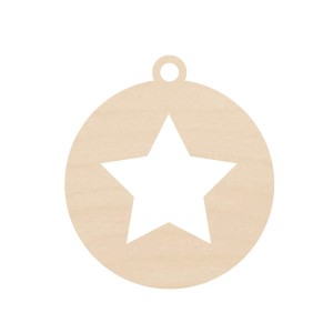 Ozdoba choinkowa nr 9  bombka z wyciętą gwiazdą