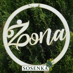 Wianek prosty ze sklejki ŻONA ozdoba 30cm