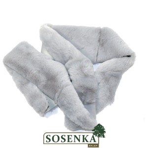 Taśma futrzana SZARA 8cm/1mb 