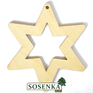 Zawieszka gwiazdka z gwiazdką ze sklejki