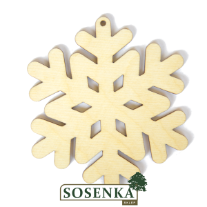 Zawieszka płatek śniegu ze sklejki 