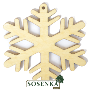 Zawieszka śnieżynka ze sklejki  