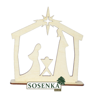 Szopka Bożonarodzeniowa nr 2 wykonana ze sklejki 