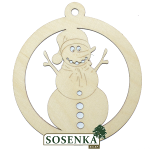 Bombka ażurowa nr 15 bałwanek szczerbaty