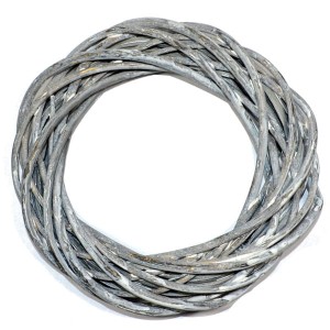 Wianek wiklinowy SZARY 20 cm    