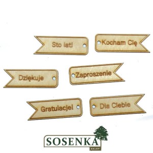Etykiety z grawerem 6 szt