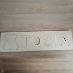 Drewniana układanka  "moje imię" naturalna