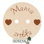 Guzik ozdobny  Mama zrobiła duży 1szt  
