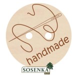 Guzik ozdobny  Handmade z igłą duży 1szt 