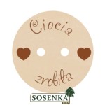 Guzik ozdobny Ciocia zrobiła średni 1szt