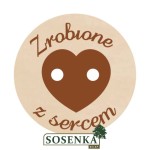 Guzik ozdobny  Zrobione z sercem średni