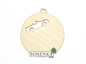 Zawieszka bombka ze sklejki mała nr 2 SAMOCHÓD