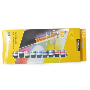 Zestaw farbek tempery 12szt mix koloru 