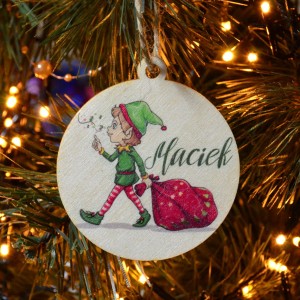 Bombka z imieniem Kolorowy nadruk, dużo wzorów