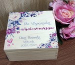 Drewniane pudełko 20cm na Dzień Nauczyciela z nadukiem uv DUŻO WZORÓW