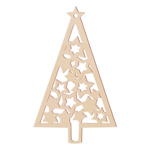 Choinka z gwiazdkami zawieszka ze sklejki 10cm