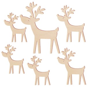 Renifer ze sklejki 3 rozmiary zestaw 6szt.