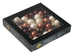 Bombki szklane MIX ROZMIARÓW BRĄZ KREM TOFFI 2CM/2,5CM/3CM, na druciku  