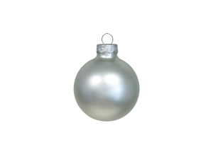 Bombki szklane srebrny mat 2,5cm/24szt  BOX  SILVER MAT
