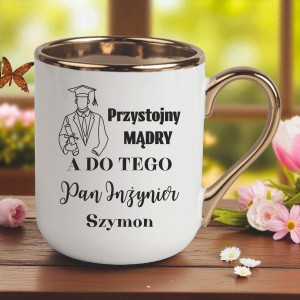 Personalizowany kubek Pan Inżynier z Imieniem prezent na obronę koniec studiów wz1  