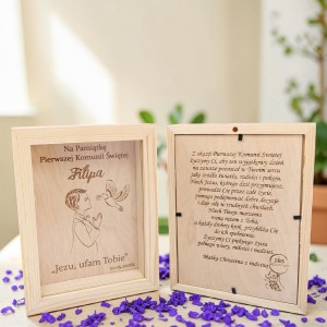 Skarbonka pamiątka I Komunii Świętej 3D życzenia prezent personalizacja