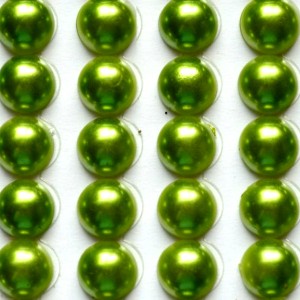 Perełki samoprzylepne 8 mm ZIELONE PERŁOWE 88SZT.  