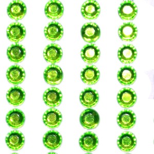 Dżety, diamenciki samoprzylepne 4mm - seledynowe przeźroczyste - 1000 szt blister