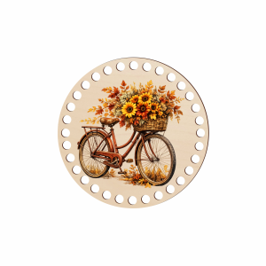 Baza do koszyka RÓŻNE ROZMIARY - pokrywka, koło nadruk uv Jesień wz9
