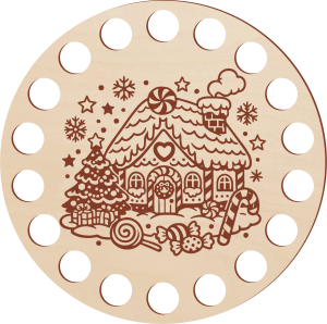 Podkładka pod kubek - Baza Do Szydełkowania Zima 10 cm - WZ2
