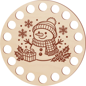 Podkładka pod kubek - Baza Do Szydełkowania Zima 10 cm - WZ4