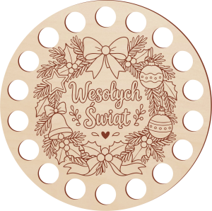 Podkładka pod kubek - Baza Do Szydełkowania Zima 10 cm - WZ6