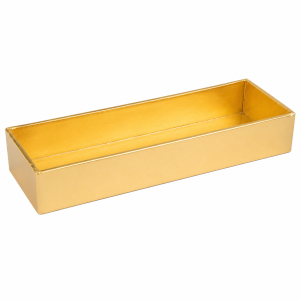 Taca plastikowa prostokątna – baza do stroików ZŁOTA 32x10,5x5cm  