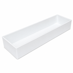Taca plastikowa prostokątna – baza do stroików BIAŁA 32x10,5x5cm   