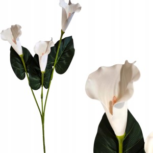 Bukiet kalla kalie pianka kwiaty białe sztuczne wiązki stroika wianka 3szt.
