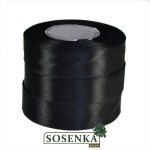 Tasiemka satynowa 25mm/32mb CZARNA 8141