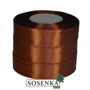Tasiemka satynowa 25mm/32mb JASNO BRĄZOWA 8132