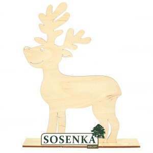 Renifer z zadartym nosem na podstawce duży 30cm