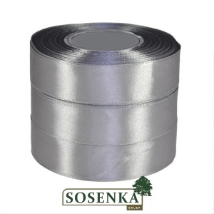 Tasiemka satynowa 25mm/32mb SREBRNA 8139
