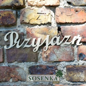 PRZYJAŹŃ - duży napis ze sklejki  