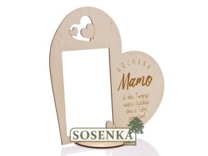 Ramka na zdjęcie - serce z wierszykiem dla Mamy