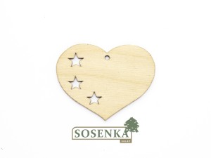 Zawieszka, ozdoba ze sklejki SERCE