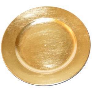 Talerz dekoracyjny złoty 20cm/1szt. 