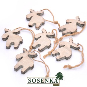 Zawieszka drewniana ŁOŚ 1szt./5,5cm