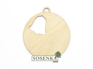 Zawieszka bombka ze sklejki mała nr 1 DZWONEK