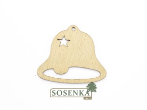 Zawieszka, ozdoba ze sklejki DZWONEK