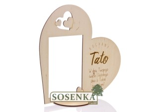 Ramka na zdjęcie - serce z wierszykiem dla Taty